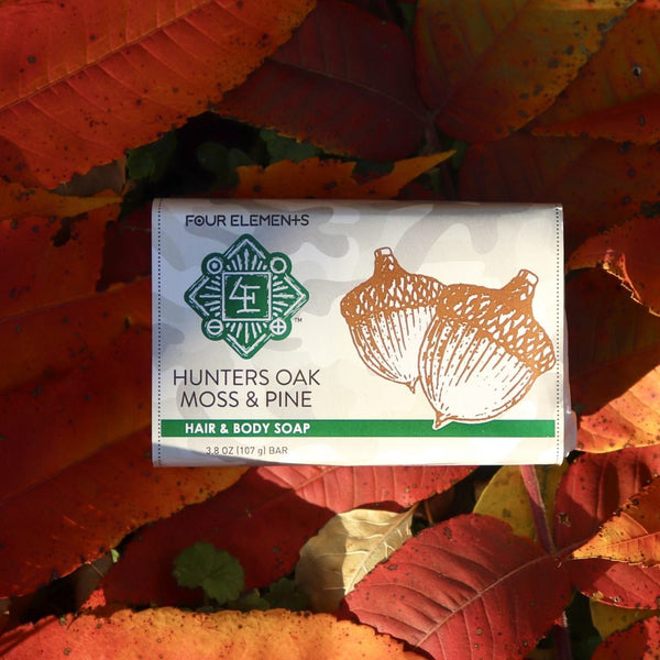 Hunter's Oakmoss & Pine Soap - 3.8 oz - Four Elements Herbals
