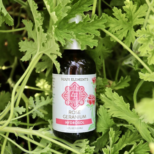 Rose Geranium Hydrosol - 4 oz - Four Elements Herbals