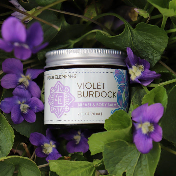 Violet Burdock Breast and Body Balm - 2 oz - Four Elements Herbals