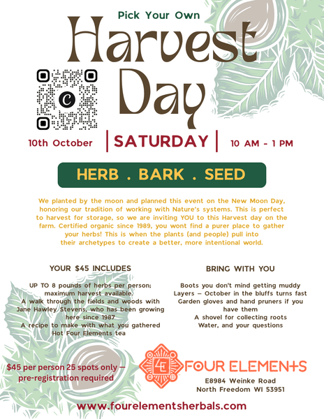 10-10 Herb Harvest Day - Four Elements Herbals