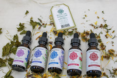 Body Oil Sampler: 5 Infused Body Oils - Four Elements Herbals