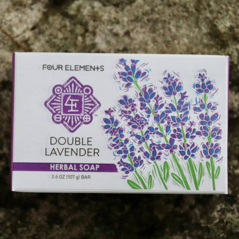 Double Lavender Soap - 3.8 oz - Four Elements Herbals
