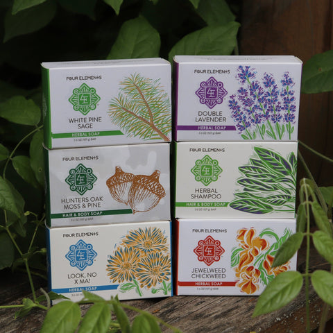 Hunter's Oakmoss & Pine Soap - 3.8 oz - Four Elements Herbals