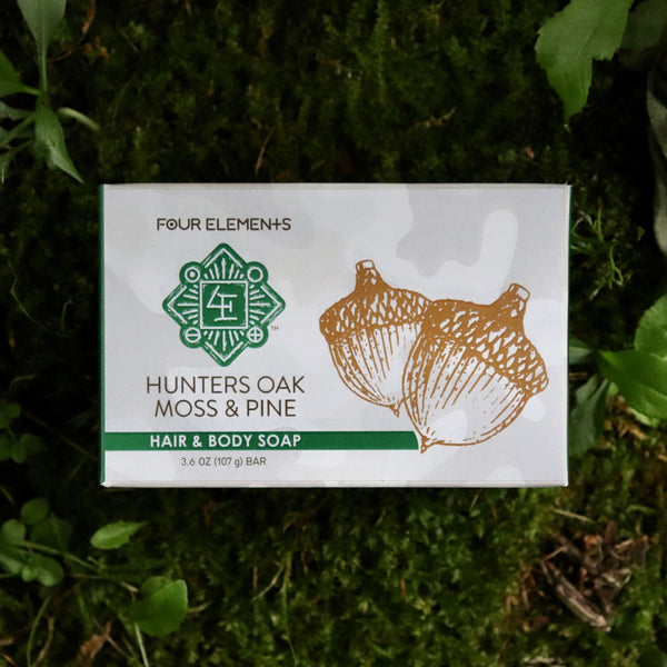 Hunter's Oakmoss & Pine Soap - 3.8 oz - Four Elements Herbals