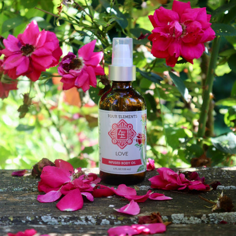 Love Body Oil - 4 oz - Four Elements Herbals