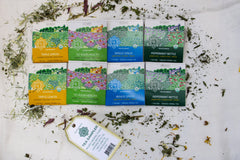 Tea Sampler: 4 Organic Herbal Teas (8 Tea Bags) - Four Elements Herbals