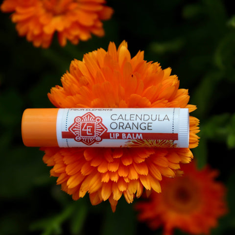 Calendula Orange Lip Balm - .15 oz - Four Elements Herbals