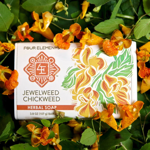Jewelweed Chickweed Soap - 3.8 oz - Four Elements Herbals